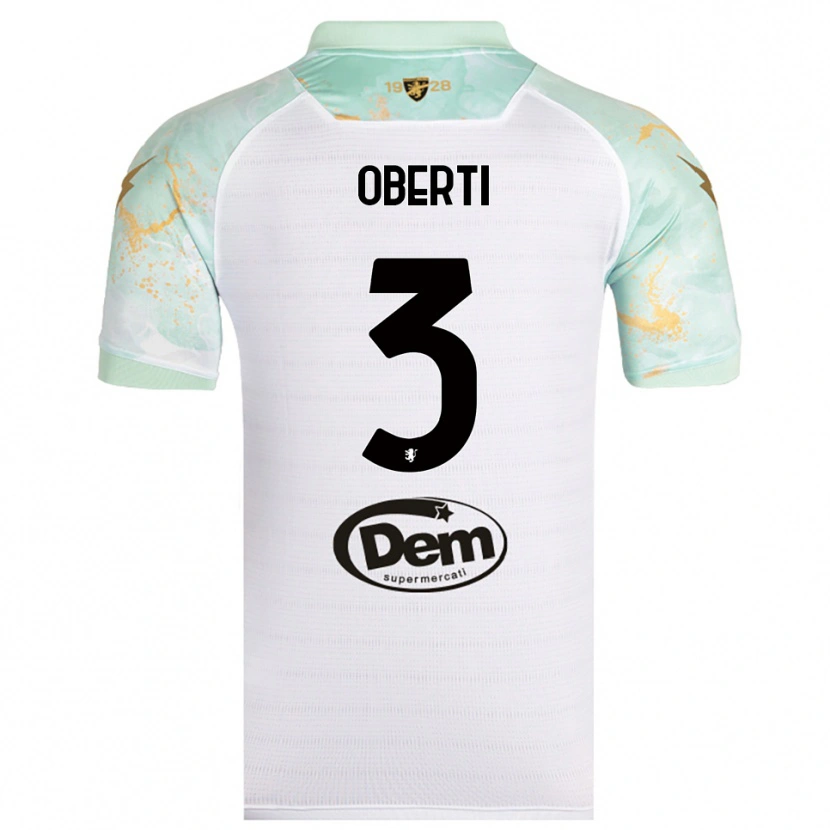 Danxen Homem Camisola Matteo Oberti #3 Branco Preto Alternativa 2025/26 Camisa Brasil