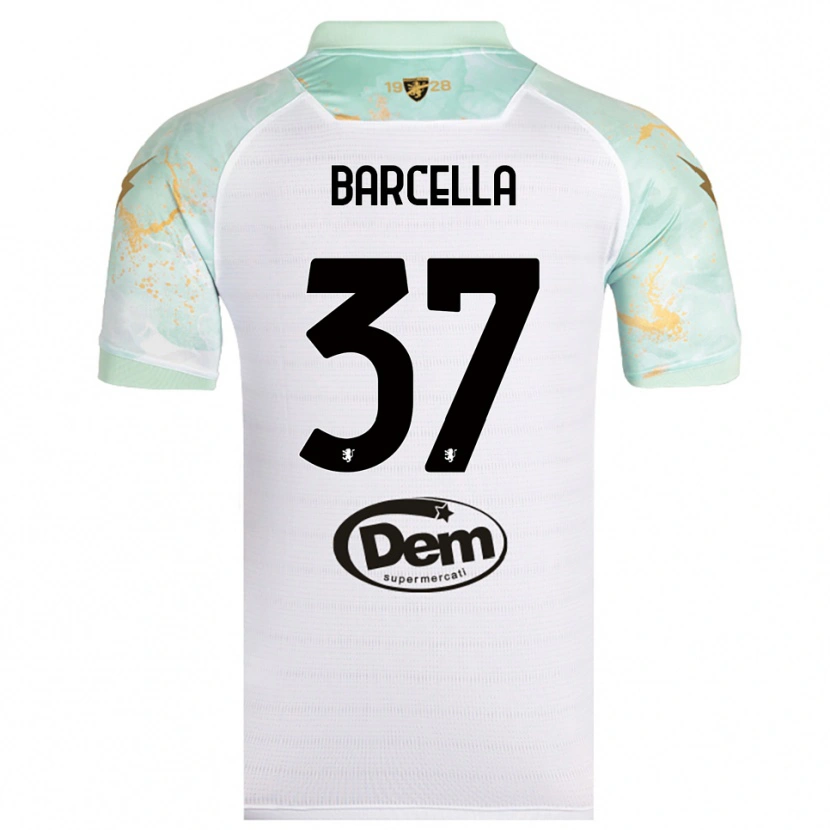 Danxen Homem Camisola Kevin Barcella #37 Branco Preto Alternativa 2025/26 Camisa Brasil