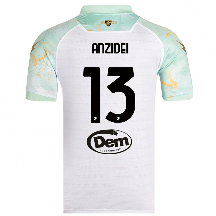 Danxen Homem Camisola Massimo Anzidei #13 Branco Preto Alternativa 2025/26 Camisa Brasil