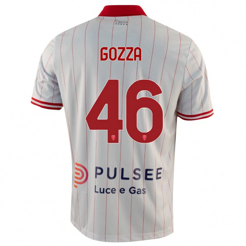 Danxen Homem Camisola Luca Gozza #46 Branco Vermelho Azul Alternativa 2025/26 Camisa Brasil
