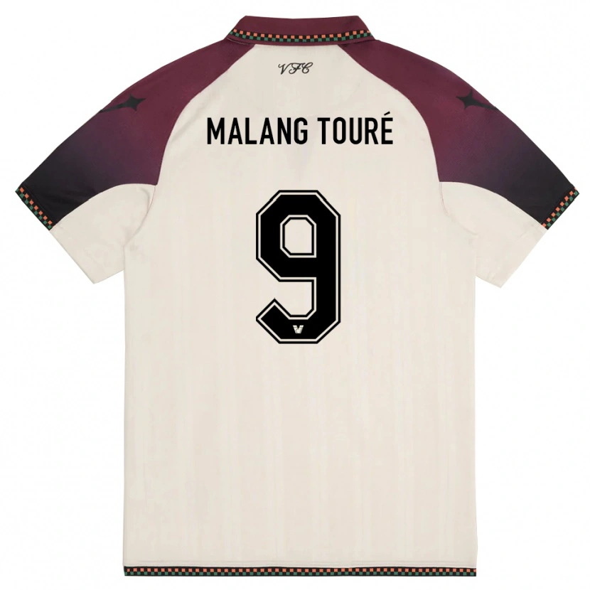 Danxen Homem Camisola Mohamed Malang Touré #9 Creme Borgonha Alternativa 2025/26 Camisa Brasil