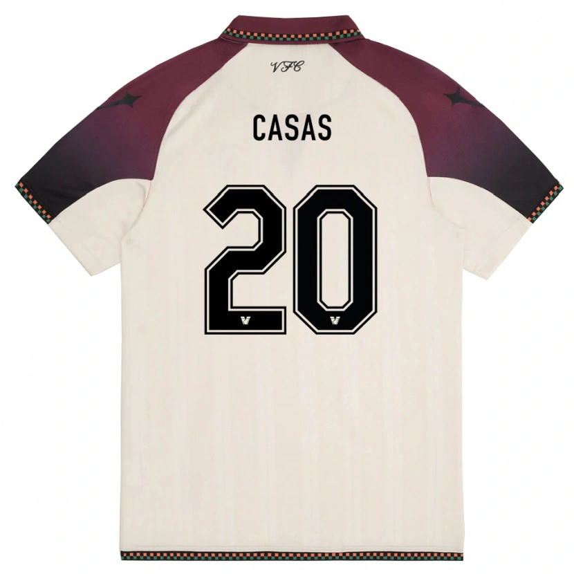 Danxen Homem Camisola Antonio Casas #20 Creme Borgonha Alternativa 2025/26 Camisa Brasil