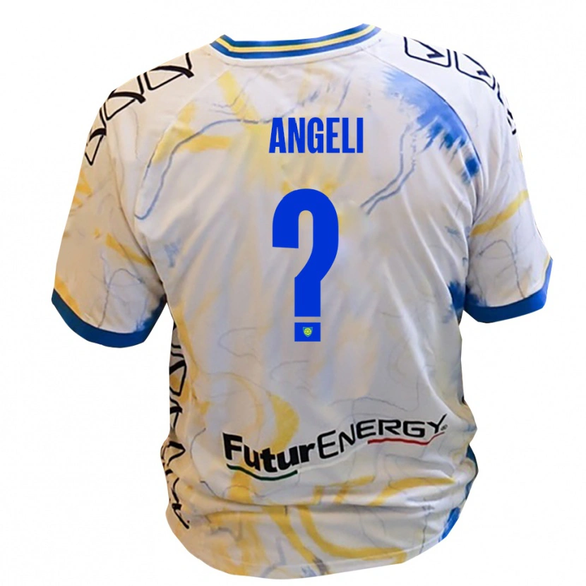 Danxen Homem Camisola Mattia Angeli #0 Branco Amarelo Azul Alternativa 2025/26 Camisa Brasil