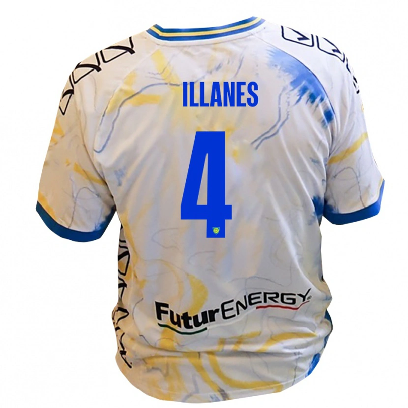 Danxen Homem Camisola Julián Illanes #4 Branco Amarelo Azul Alternativa 2025/26 Camisa Brasil