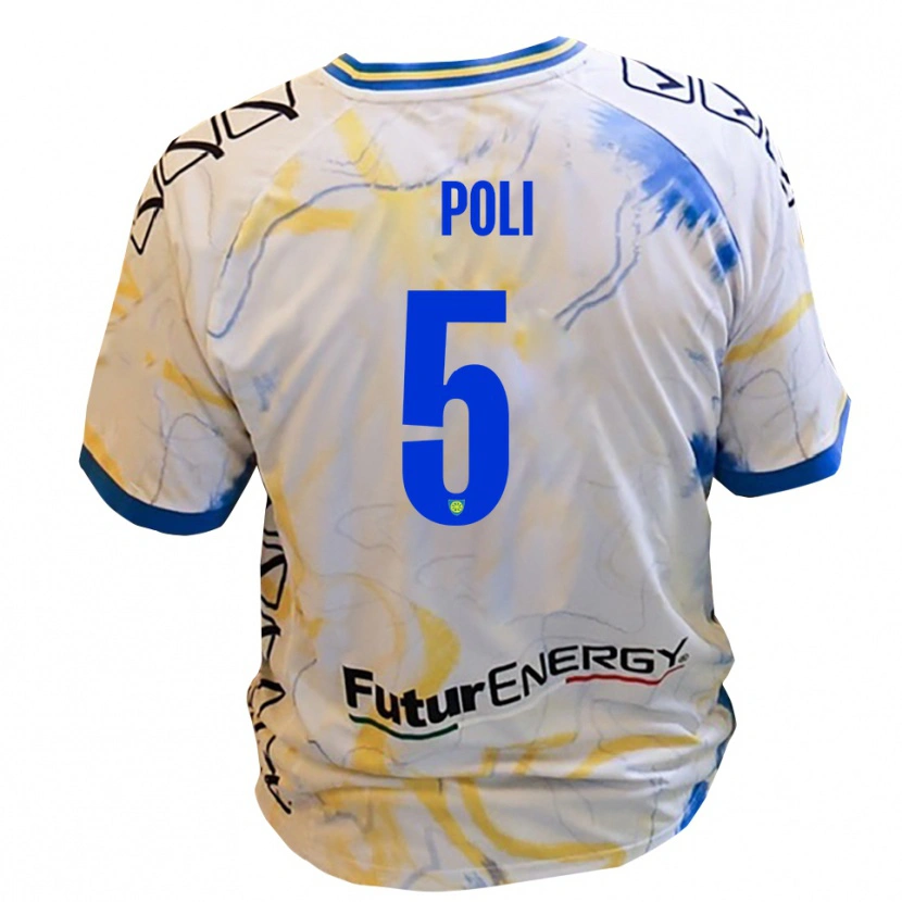 Danxen Homem Camisola Lorenzo Poli #5 Branco Amarelo Azul Alternativa 2025/26 Camisa Brasil