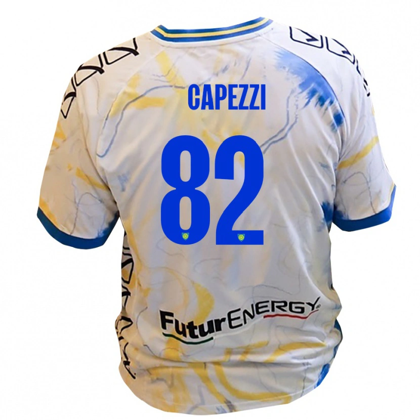 Danxen Homem Camisola Leonardo Capezzi #82 Branco Amarelo Azul Alternativa 2025/26 Camisa Brasil