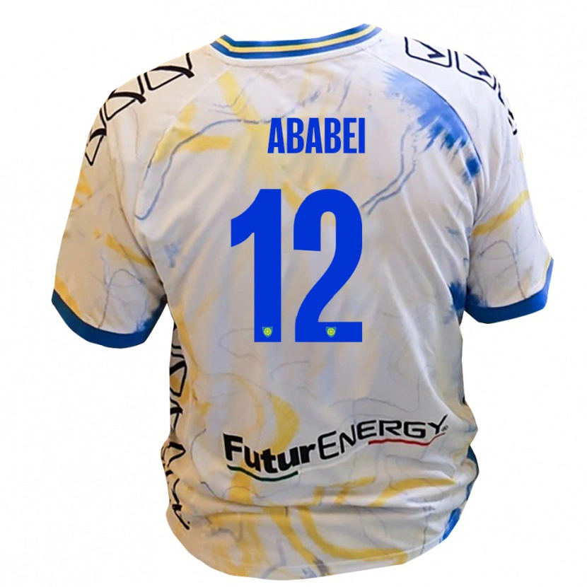 Danxen Homem Camisola Leonardo Ababei #12 Branco Amarelo Azul Alternativa 2025/26 Camisa Brasil