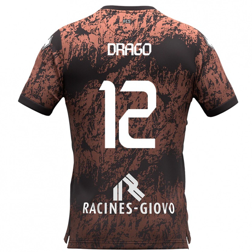 Danxen Homem Camisola Giacomo Drago #12 Marrom Preto Alternativa 2025/26 Camisa Brasil