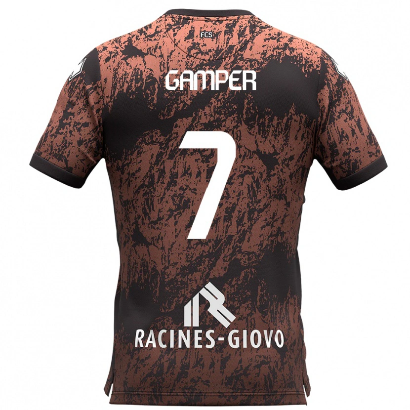Danxen Homem Camisola Hannes Gamper #7 Marrom Preto Alternativa 2025/26 Camisa Brasil