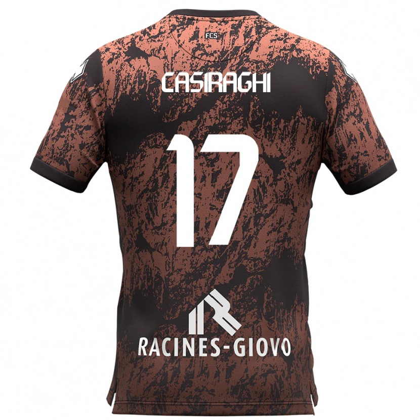 Danxen Homem Camisola Daniele Casiraghi #17 Marrom Preto Alternativa 2025/26 Camisa Brasil