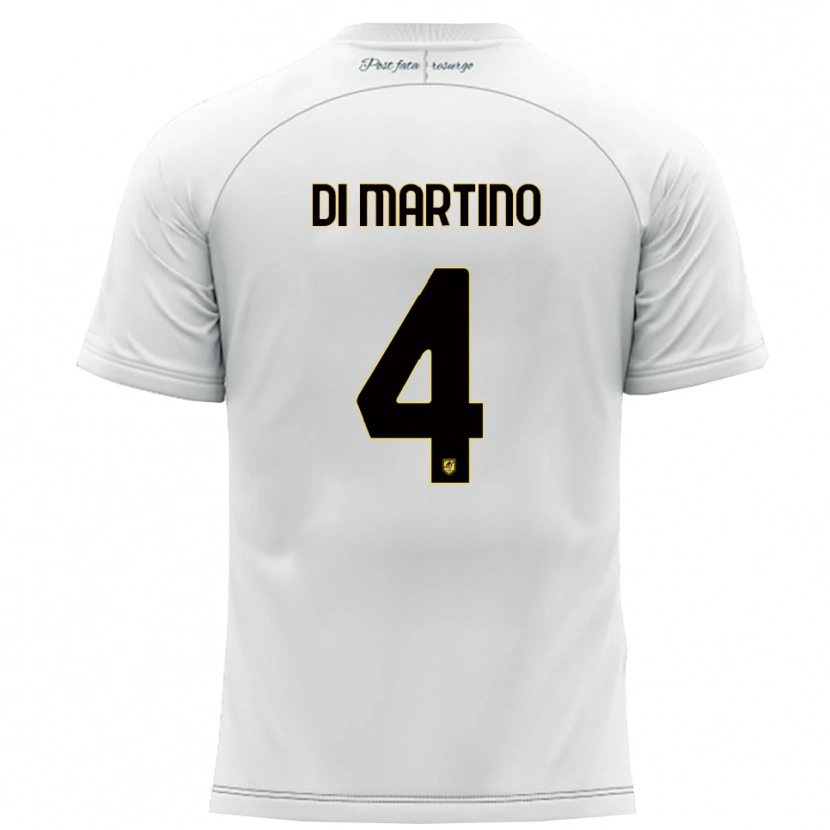 Danxen Homem Camisola Mattia Di Martino #4 Branco Amarelo Alternativa 2025/26 Camisa Brasil