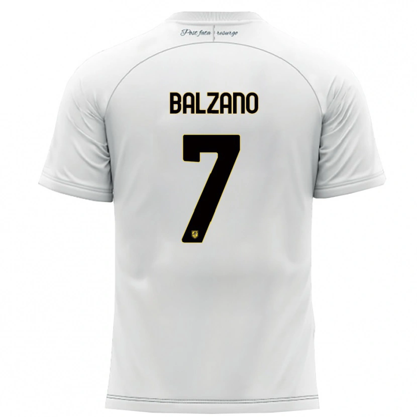 Danxen Homem Camisola Francesco Balzano #7 Branco Amarelo Alternativa 2025/26 Camisa Brasil