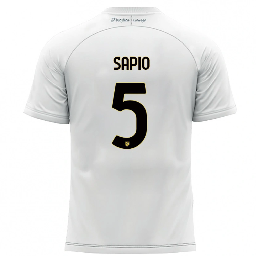 Danxen Homem Camisola Jacopo Sapio #5 Branco Amarelo Alternativa 2025/26 Camisa Brasil