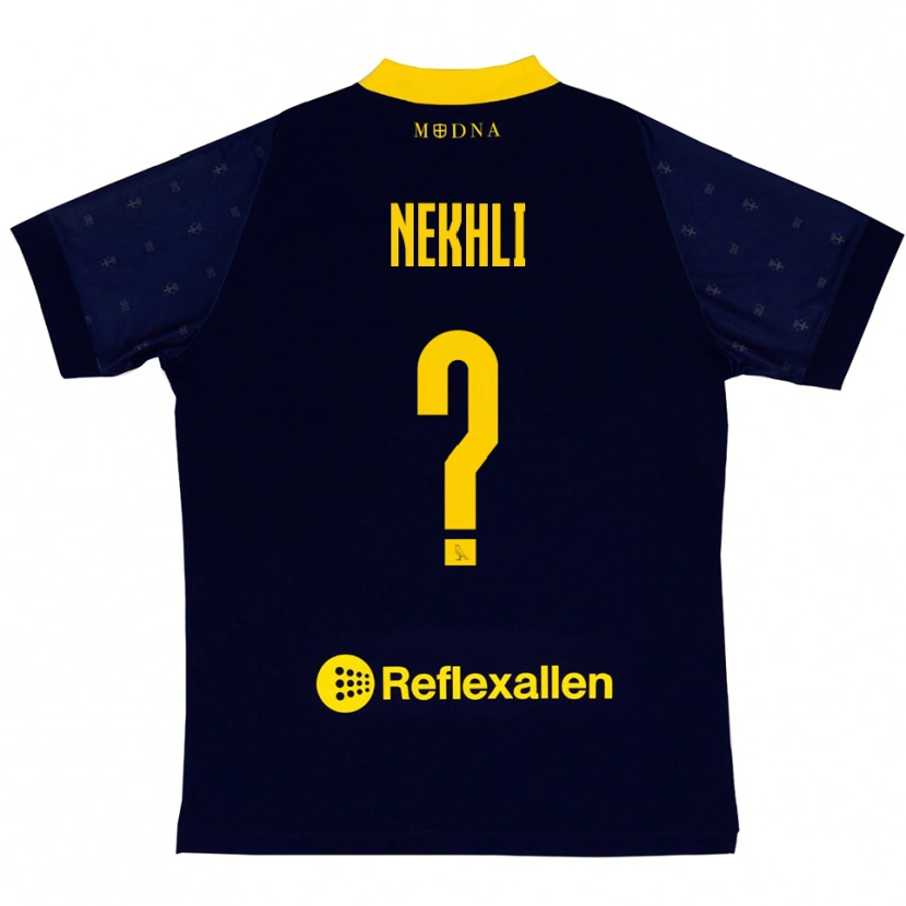 Danxen Homem Camisola Adam Nekhli #0 Marinho Amarelo Alternativa 2025/26 Camisa Brasil