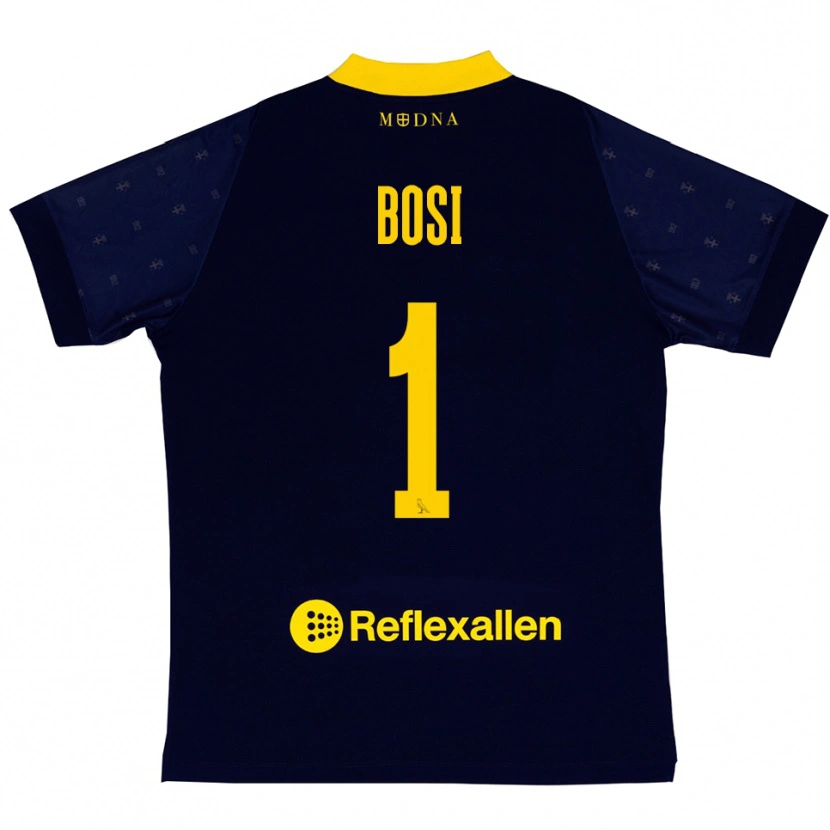 Danxen Homem Camisola Matteo Bosi #1 Marinho Amarelo Alternativa 2025/26 Camisa Brasil