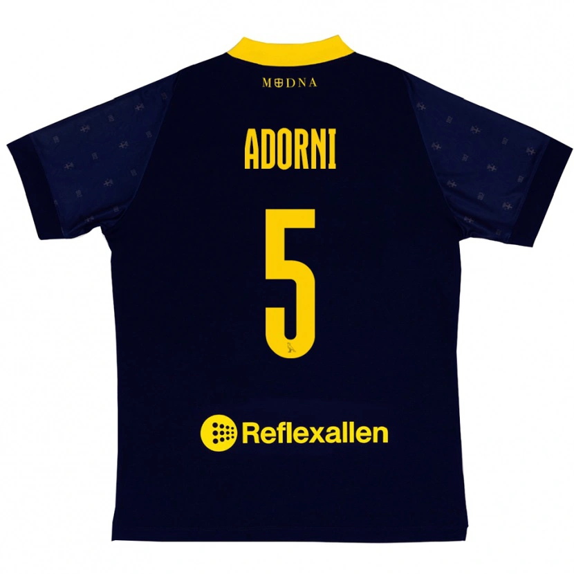 Danxen Homem Camisola Davide Adorni #5 Marinho Amarelo Alternativa 2025/26 Camisa Brasil