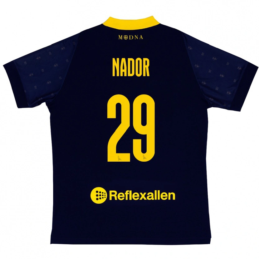 Danxen Homem Camisola Steven Nador #29 Marinho Amarelo Alternativa 2025/26 Camisa Brasil