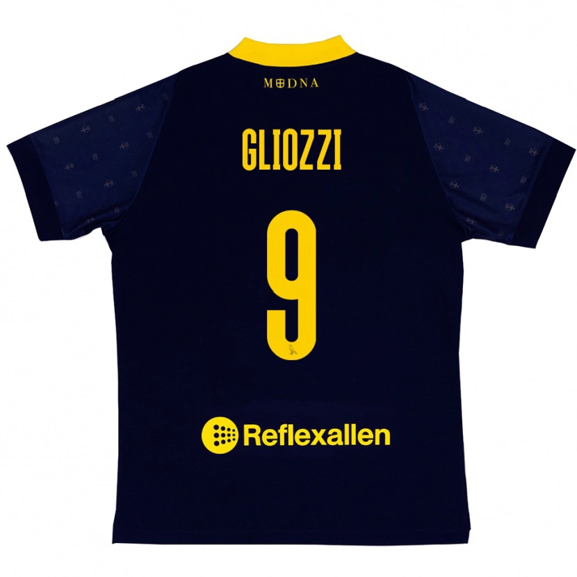 Danxen Homem Camisola Ettore Gliozzi #9 Marinho Amarelo Alternativa 2025/26 Camisa Brasil