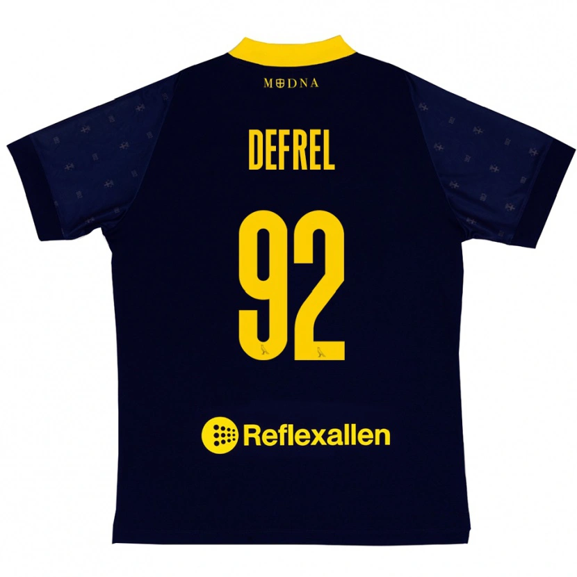 Danxen Homem Camisola Grégoire Defrel #92 Marinho Amarelo Alternativa 2025/26 Camisa Brasil