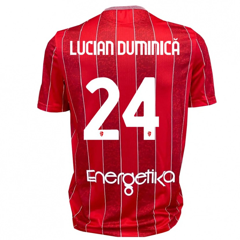 Danxen Homem Camisola Nicolae Lucian Duminică #24 Vermelho Branco Alternativa 2025/26 Camisa Brasil
