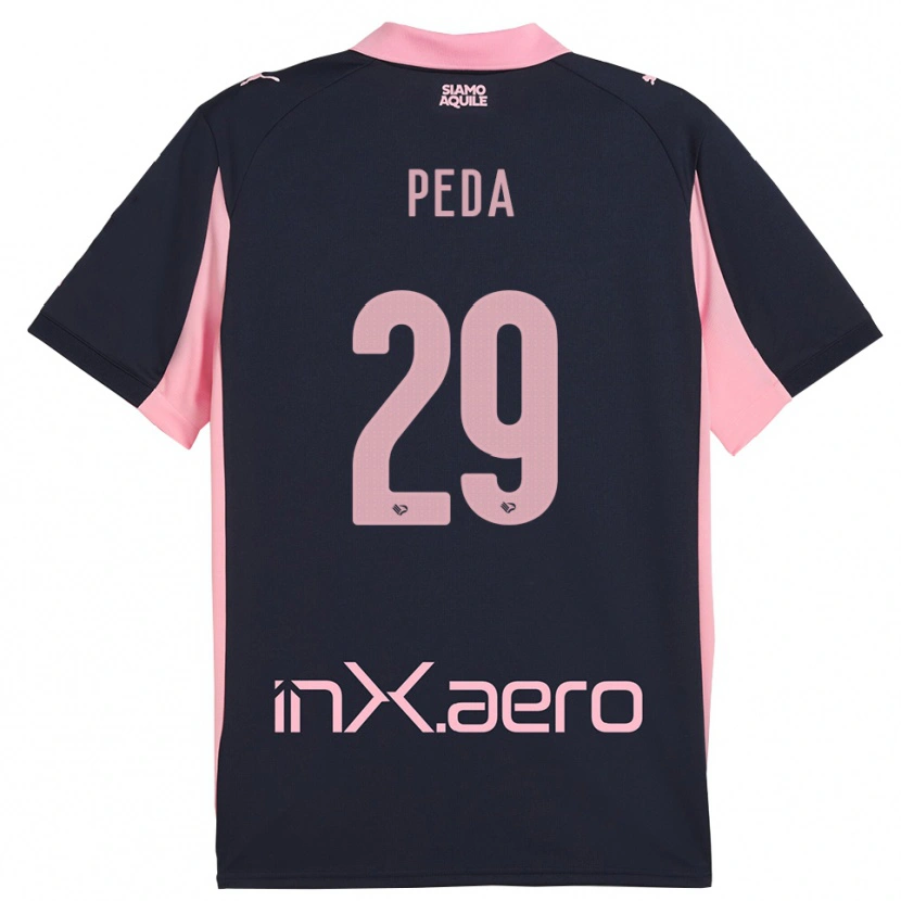 Danxen Homem Camisola Patryk Peda #29 Marinho Rosa Alternativa 2025/26 Camisa Brasil
