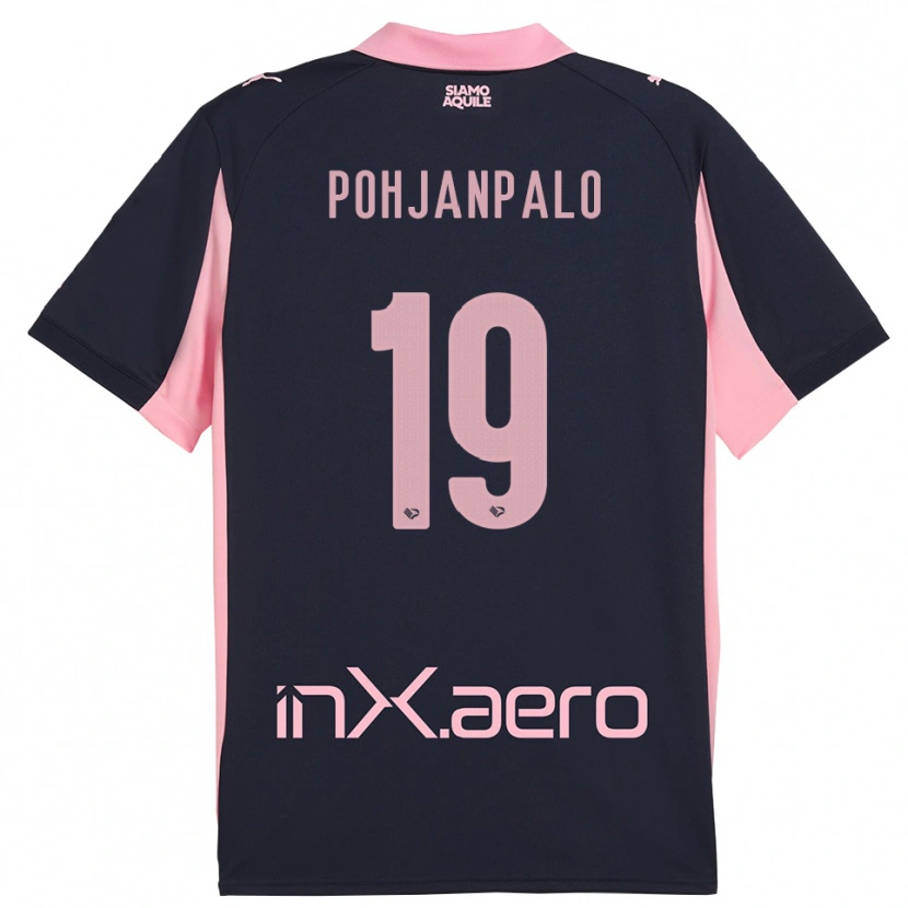 Danxen Homem Camisola Joel Pohjanpalo #19 Marinho Rosa Alternativa 2025/26 Camisa Brasil