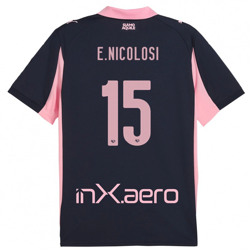 Danxen Homem Camisola Ettore Nicolosi #15 Marinho Rosa Alternativa 2025/26 Camisa Brasil