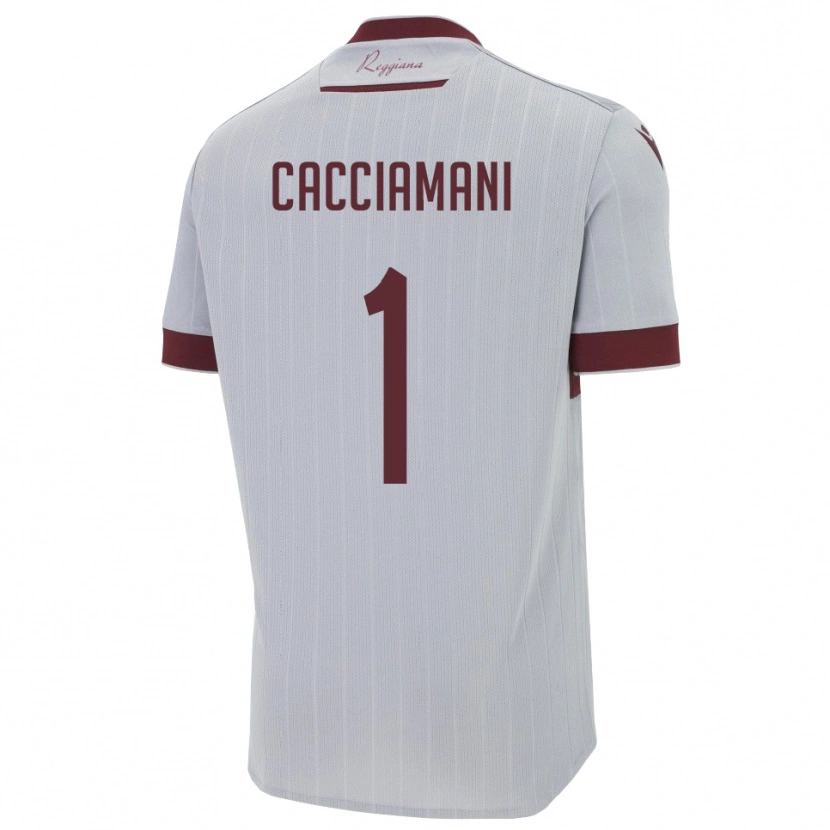 Danxen Homem Camisola Niccolò Cacciamani #1 Borgonha Branco Alternativa 2025/26 Camisa Brasil