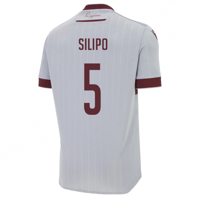 Danxen Homem Camisola Alessandro Silipo #5 Borgonha Branco Alternativa 2025/26 Camisa Brasil