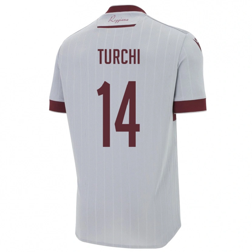 Danxen Homem Camisola Nicolò Turchi #14 Borgonha Branco Alternativa 2025/26 Camisa Brasil