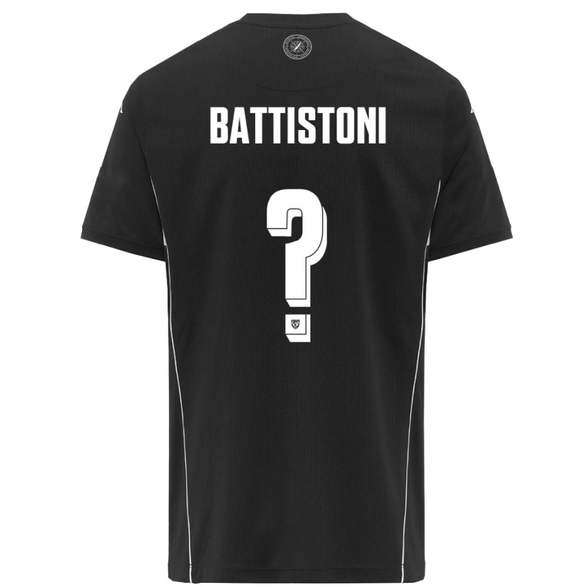Danxen Homem Camisola Gabriele Battistoni #0 Preto Branco Alternativa 2025/26 Camisa Brasil