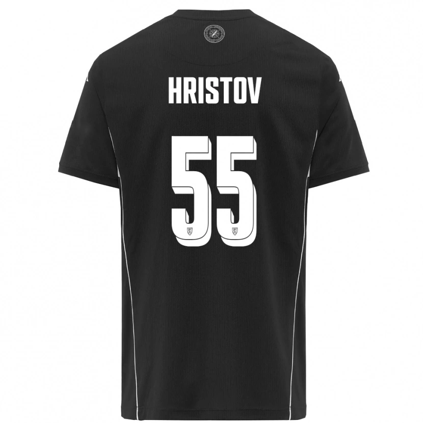 Danxen Homem Camisola Petko Hristov #55 Preto Branco Alternativa 2025/26 Camisa Brasil