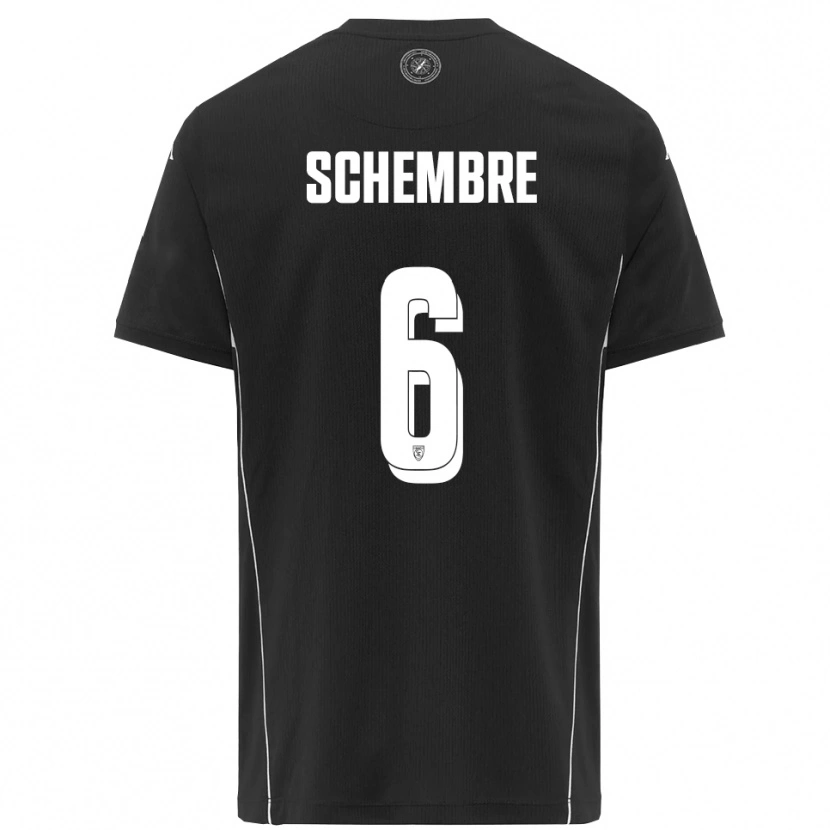 Danxen Homem Camisola Emanuele Schembre #6 Preto Branco Alternativa 2025/26 Camisa Brasil
