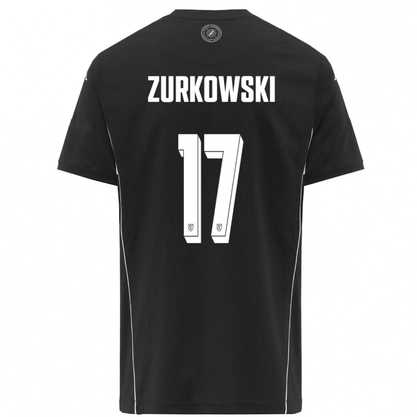 Danxen Homem Camisola Szymon Żurkowski #17 Preto Branco Alternativa 2025/26 Camisa Brasil