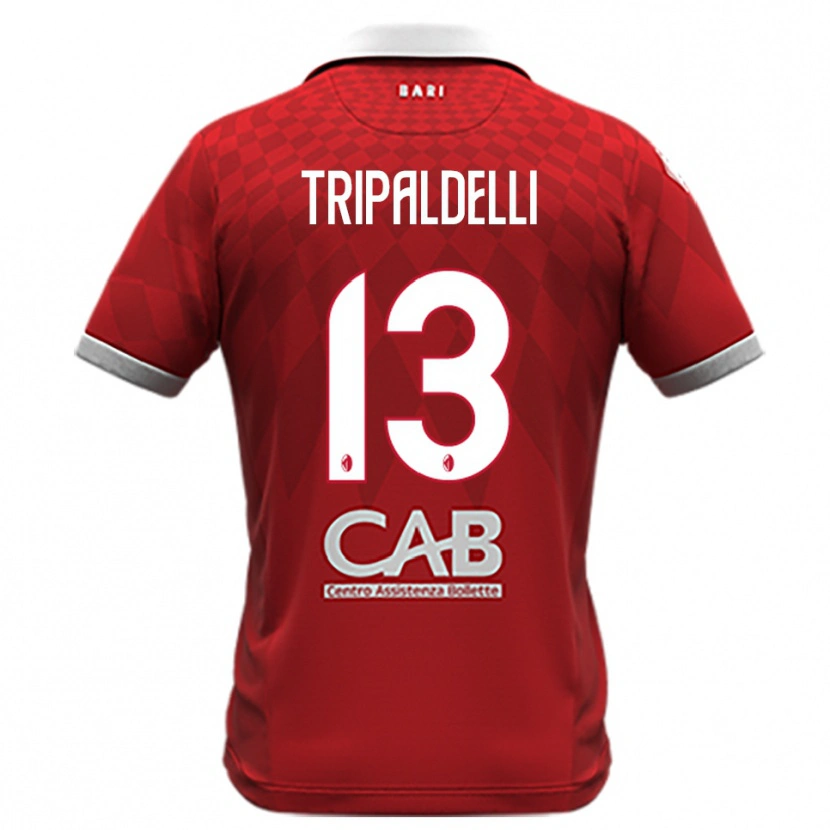 Danxen Homem Camisola Alessandro Tripaldelli #13 Vermelho Branco Alternativa 2025/26 Camisa Brasil