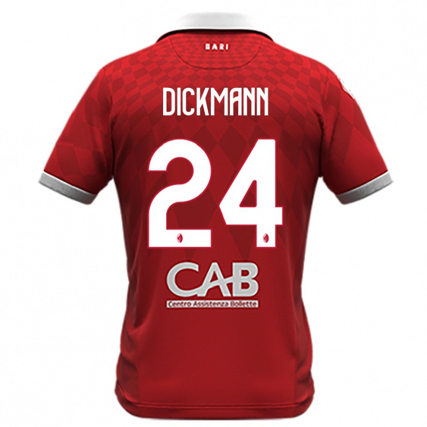 Danxen Homem Camisola Lorenzo Dickmann #24 Vermelho Branco Alternativa 2025/26 Camisa Brasil