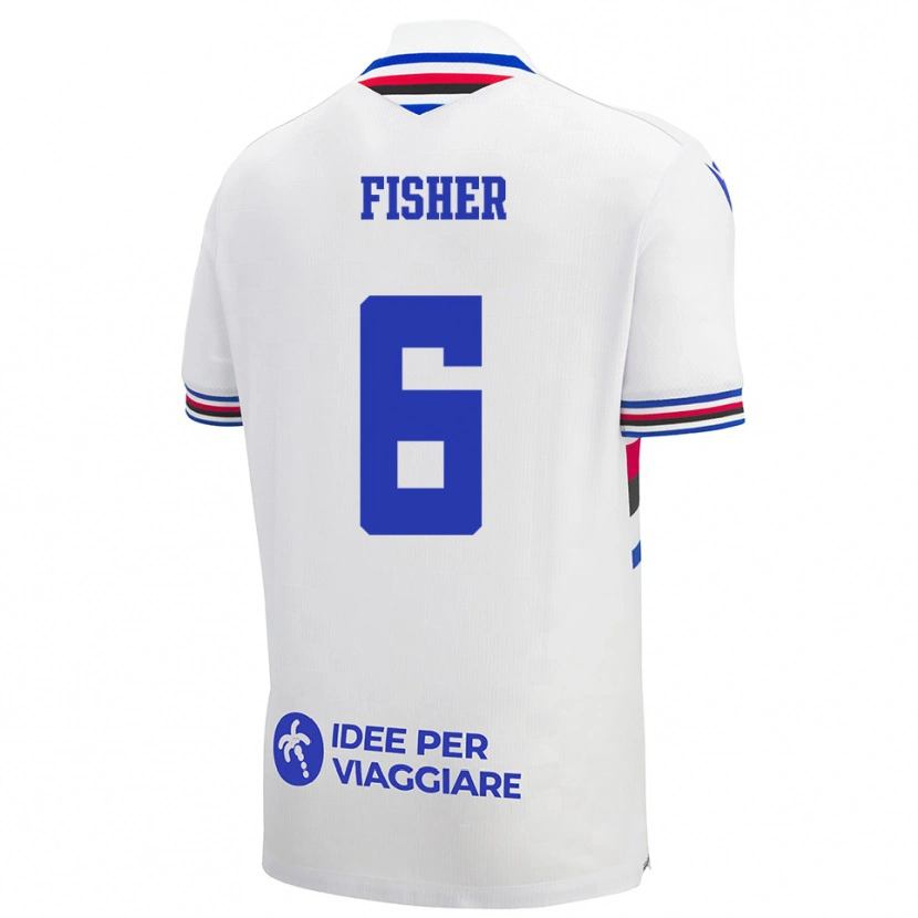 Danxen Homem Camisola Mateo Fisher #6 Branco Azul Vermelho Alternativa 2025/26 Camisa Brasil