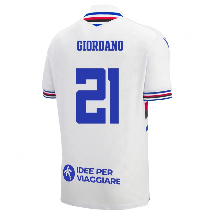 Danxen Homem Camisola Simone Giordano #21 Branco Azul Vermelho Alternativa 2025/26 Camisa Brasil