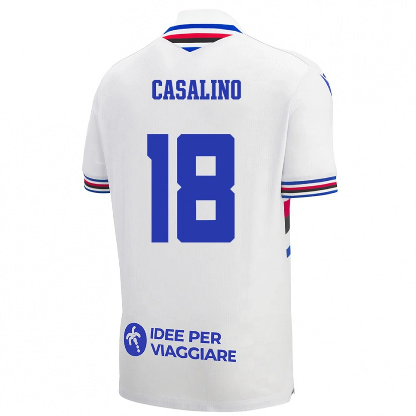 Danxen Homem Camisola Tommaso Casalino #18 Branco Azul Vermelho Alternativa 2025/26 Camisa Brasil