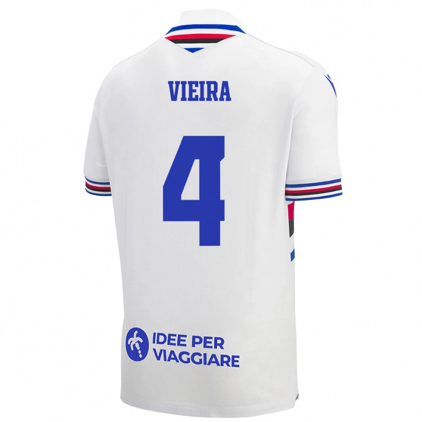 Danxen Homem Camisola Ronaldo Vieira #4 Branco Azul Vermelho Alternativa 2025/26 Camisa Brasil