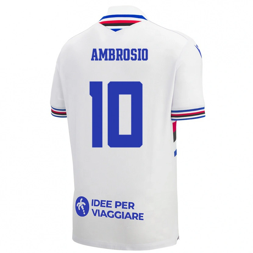 Danxen Homem Camisola Alfonso Ambrosio #10 Branco Azul Vermelho Alternativa 2025/26 Camisa Brasil