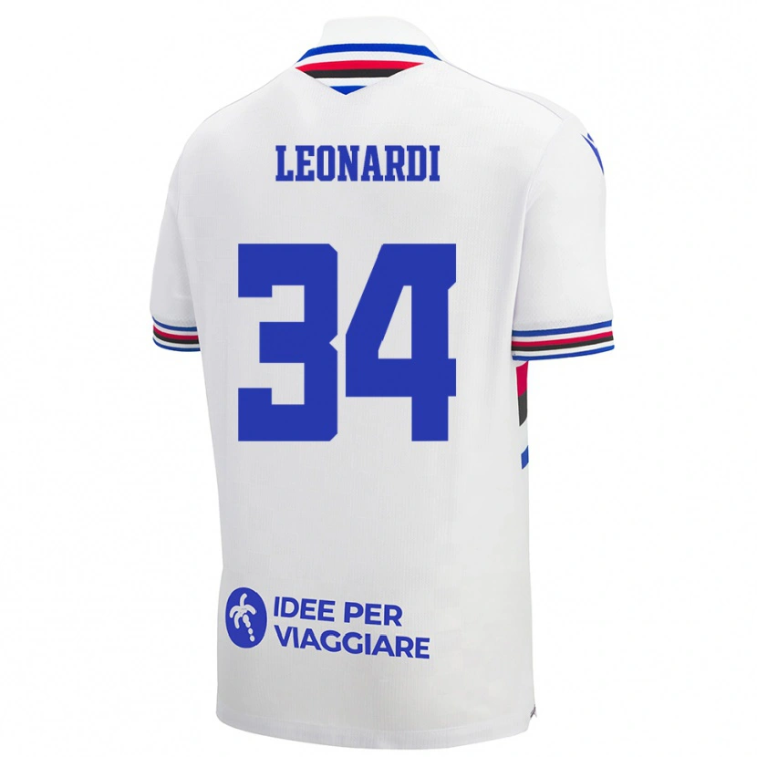 Danxen Homem Camisola Simone Leonardi #34 Branco Azul Vermelho Alternativa 2025/26 Camisa Brasil