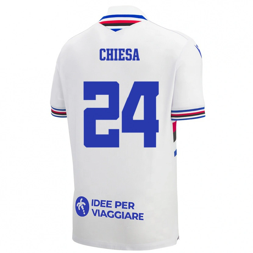 Danxen Homem Camisola Lorenzo Chiesa #24 Branco Azul Vermelho Alternativa 2025/26 Camisa Brasil
