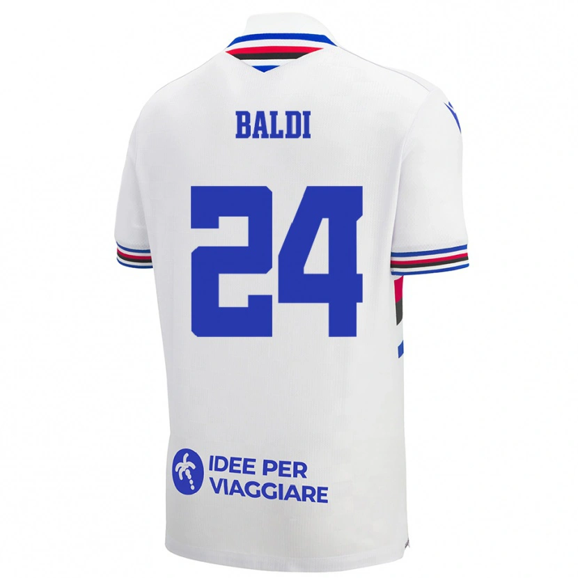 Danxen Homem Camisola Sara Baldi #24 Branco Azul Vermelho Alternativa 2025/26 Camisa Brasil
