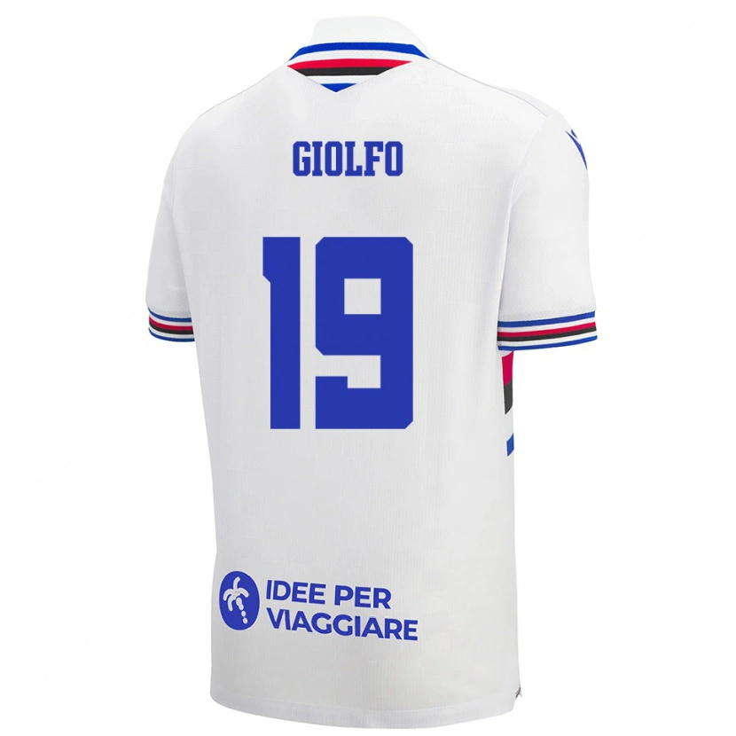 Danxen Homem Camisola Matteo Giolfo #19 Branco Azul Vermelho Alternativa 2025/26 Camisa Brasil