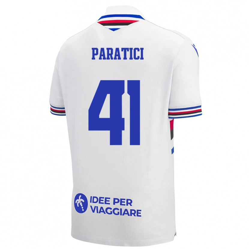 Danxen Homem Camisola Lorenzo Paratici #41 Branco Azul Vermelho Alternativa 2025/26 Camisa Brasil
