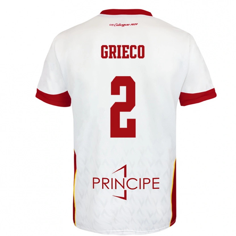 Danxen Homem Camisola Salvatore Grieco #2 Branco Vermelho Alternativa 2025/26 Camisa Brasil