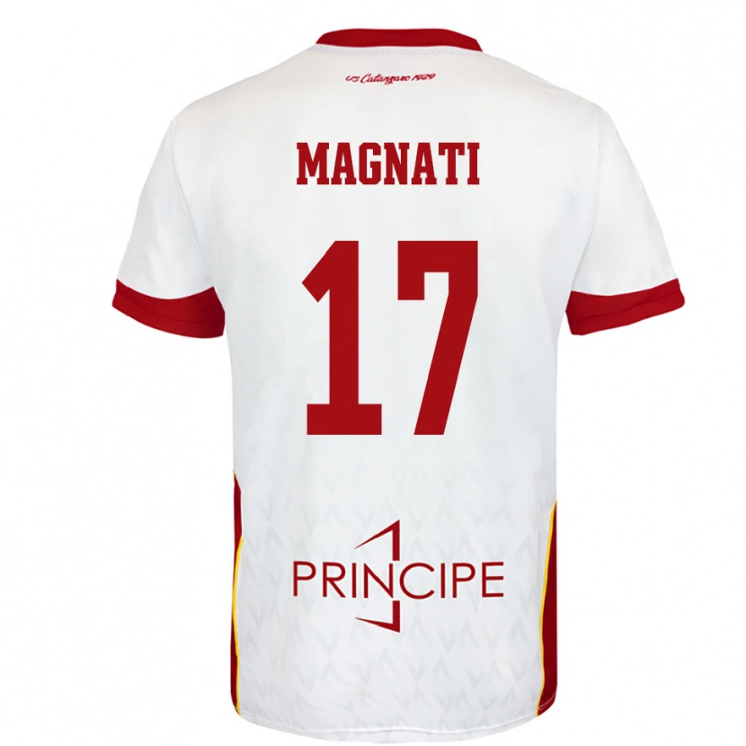 Danxen Homem Camisola Francesco Magnati #17 Branco Vermelho Alternativa 2025/26 Camisa Brasil