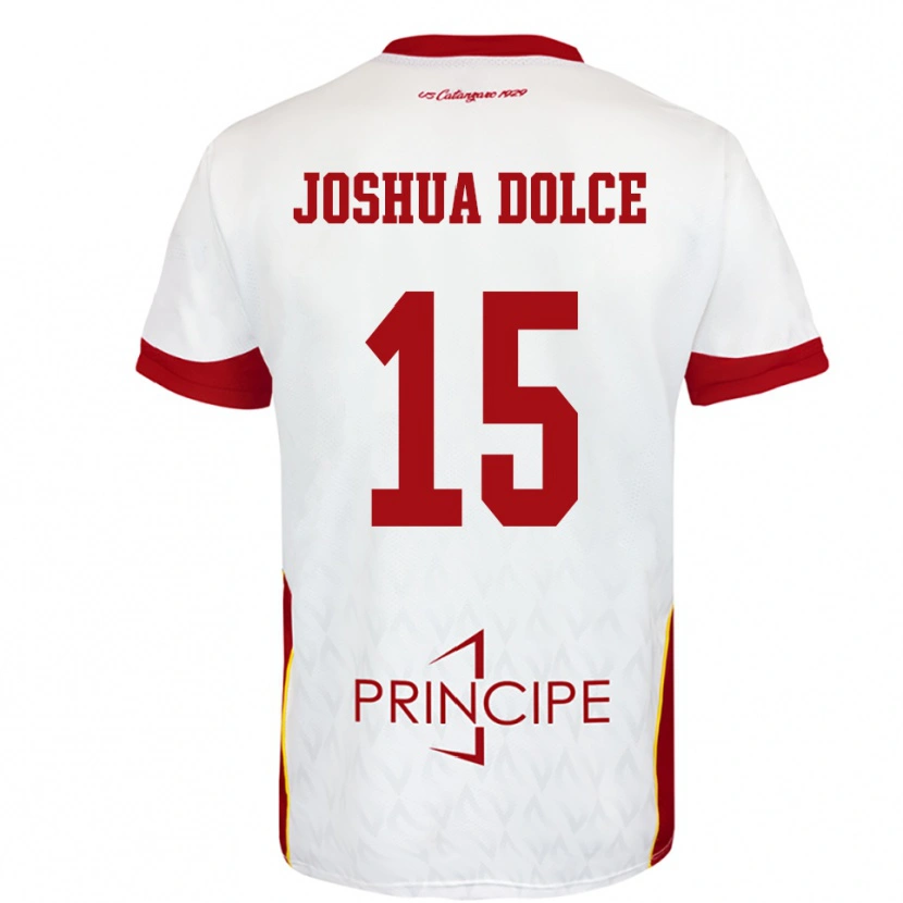 Danxen Homem Camisola Dave Joshua Dolce #15 Branco Vermelho Alternativa 2025/26 Camisa Brasil