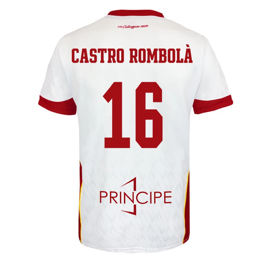 Danxen Homem Camisola Carlo Castro Rombolà #16 Branco Vermelho Alternativa 2025/26 Camisa Brasil